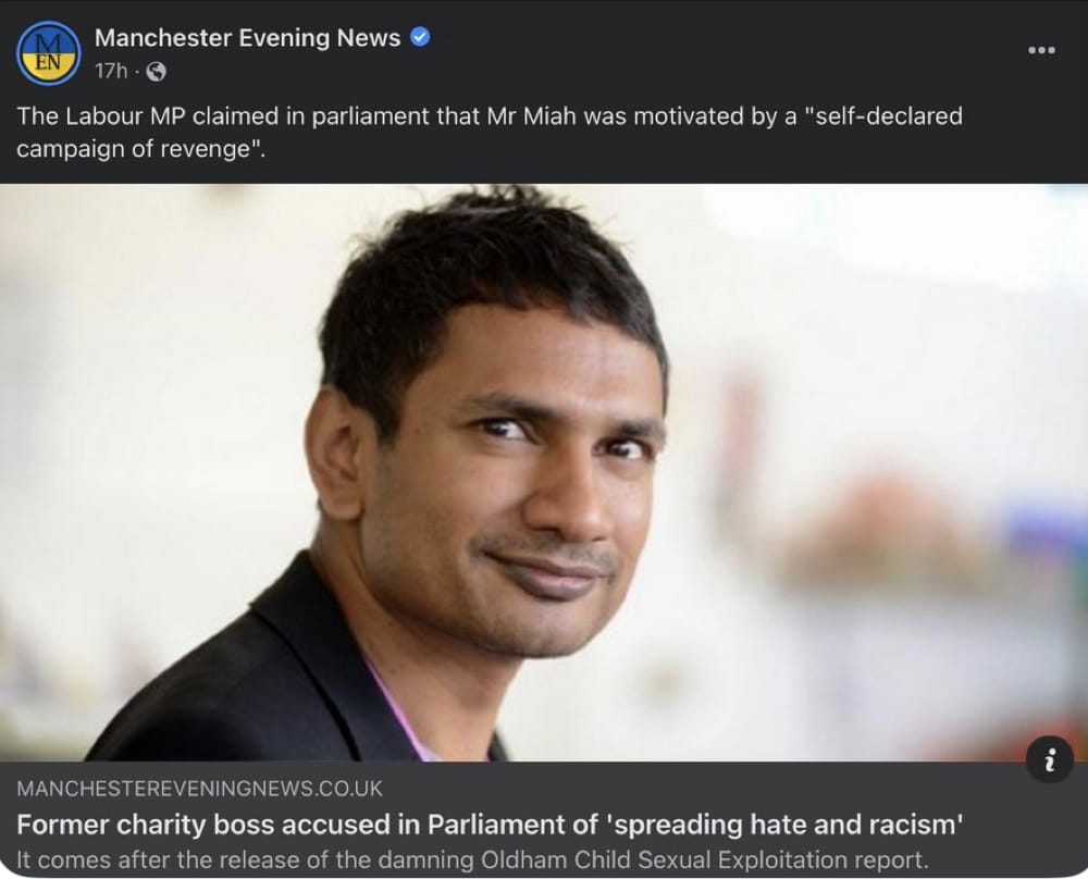 Why Did Jim McMahon MP Call Me a Racist? Was It Because I Exposed The Role of the Labour Party in the Cover Up of The Gang Rape of Children?