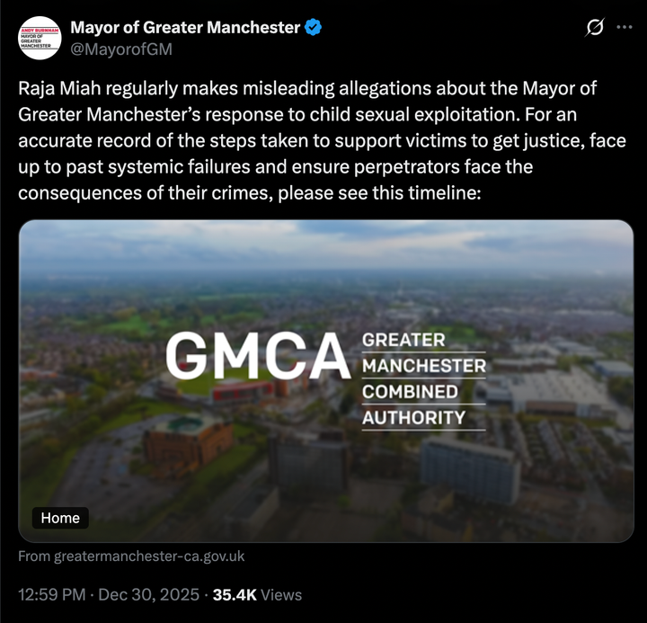 Formal Challenge to Andy Burnham